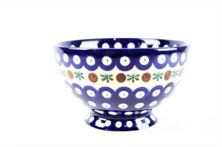 206 Bunzlau Kom op voet 70X Flower Tendril Kom op voet